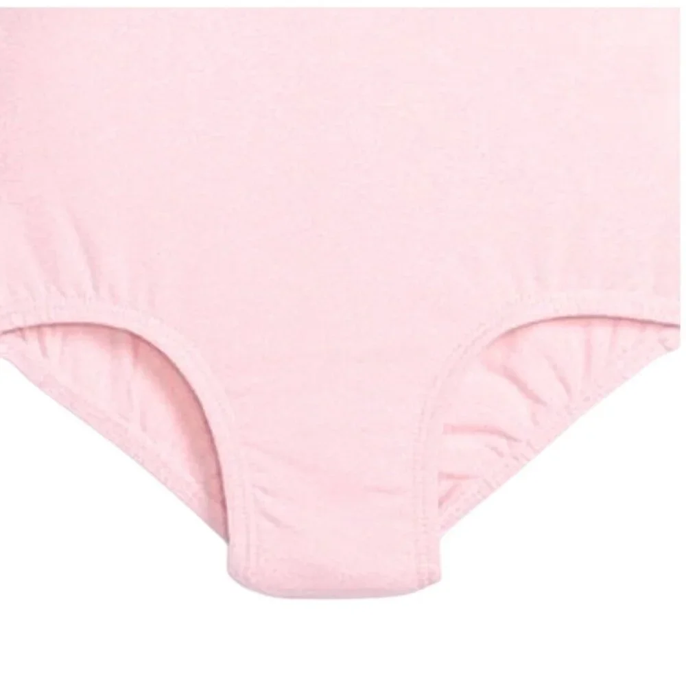 Danskin Childs L 12-14 Leotard Petal Pink Long Sleeve Scoop Neck Dance